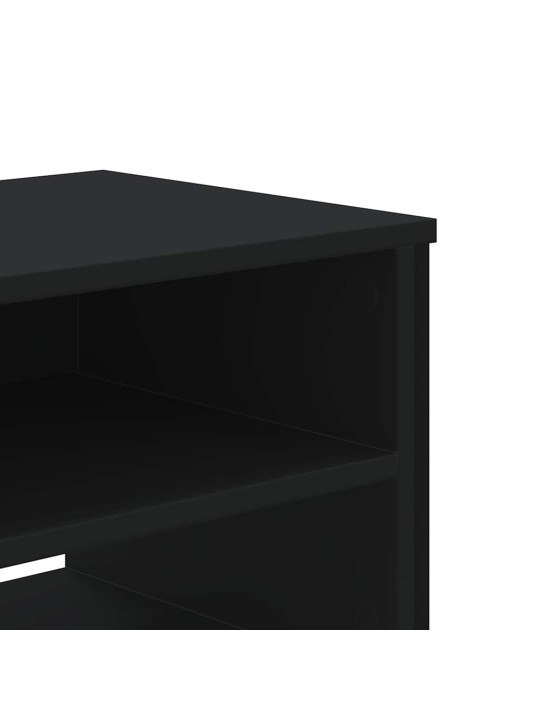 Tv skapītis, melns, 122x34x41 cm, inženierijas koks