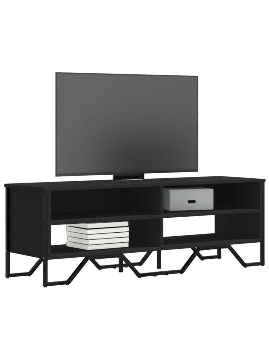 Tv skapītis, melns, 122x34x41 cm, inženierijas koks