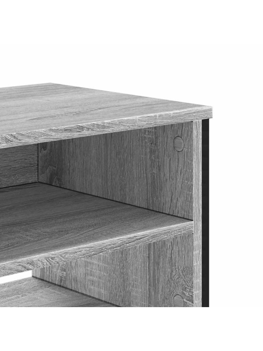 Tv skapītis, pelēka ozola, 122x34x41 cm, inženierijas koks