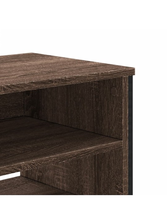Tv skapītis, brūna ozolkoka, 122x34x41 cm, inženierijas koks