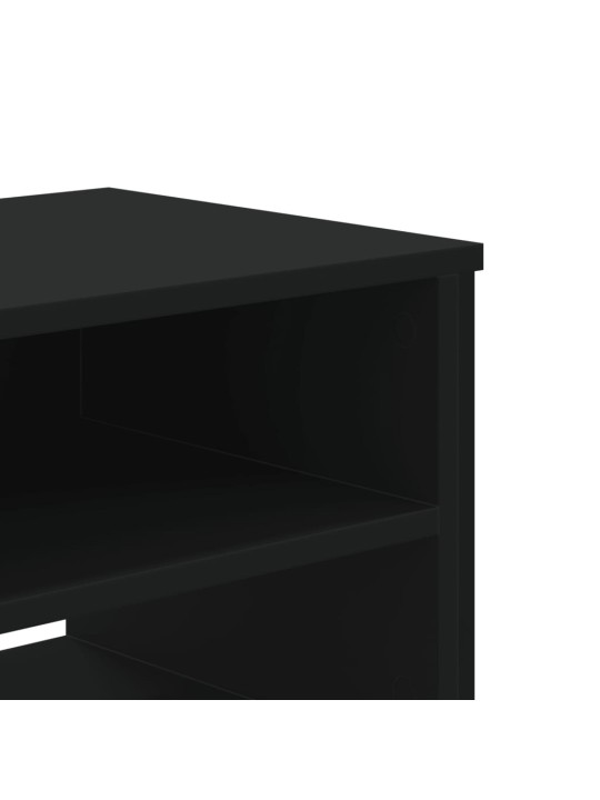 Tv plaukts, melns, 180x34x41 cm, inženierijas koks