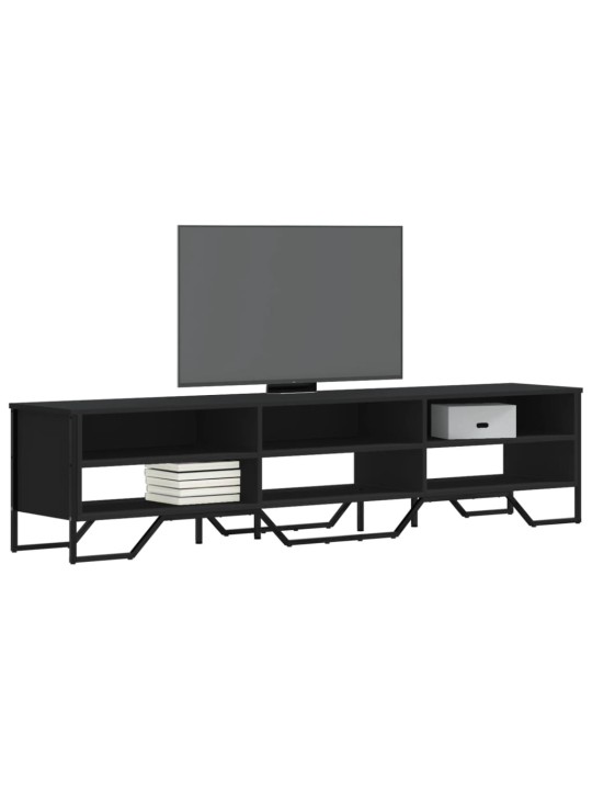 Tv plaukts, melns, 180x34x41 cm, inženierijas koks