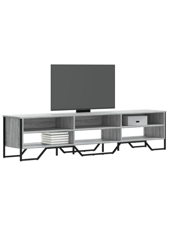 Tv skapītis, pelēka ozolkoka, 180x34x41 cm, inženierijas koks
