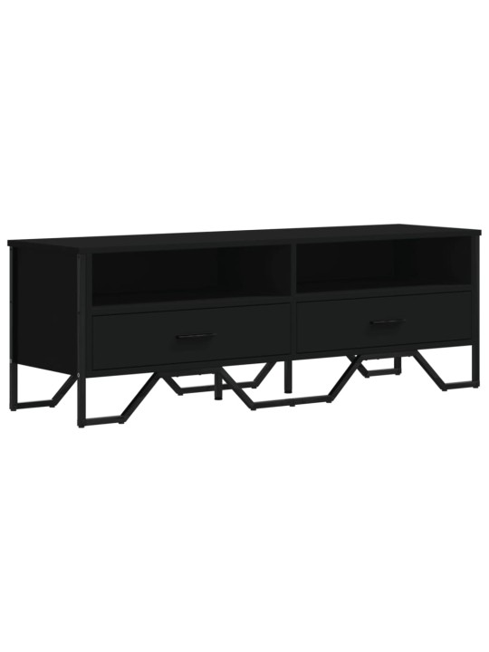 Tv skapītis, melns, 122x34x41 cm, inženierijas koks