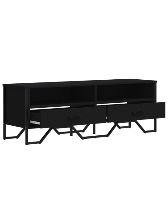 Tv skapītis, melns, 122x34x41 cm, inženierijas koks