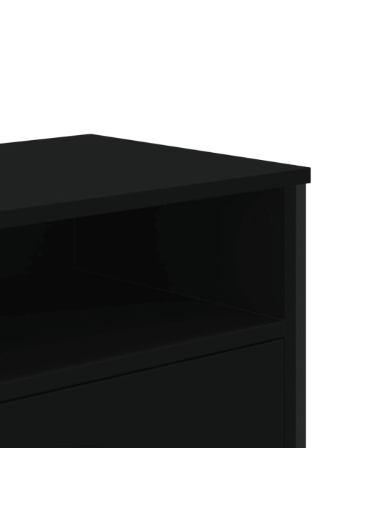 Tv skapītis, melns, 122x34x41 cm, inženierijas koks