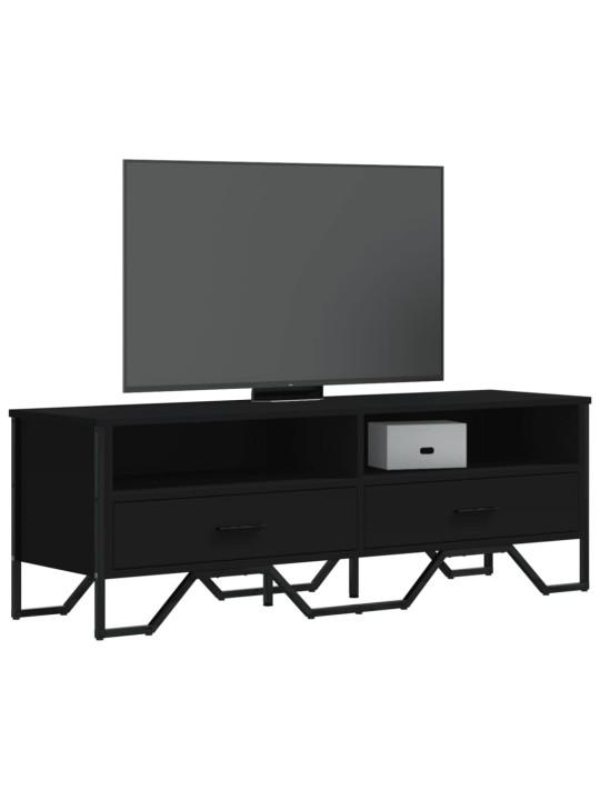 Tv skapītis, melns, 122x34x41 cm, inženierijas koks