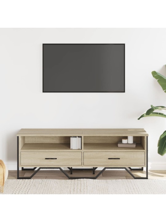 Tv skapītis, ozolkoka krāsa, 122x34x41 cm, inženierijas koks