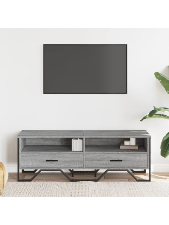 Tv skapītis, pelēka ozola, 122x34x41 cm, inženierijas koks