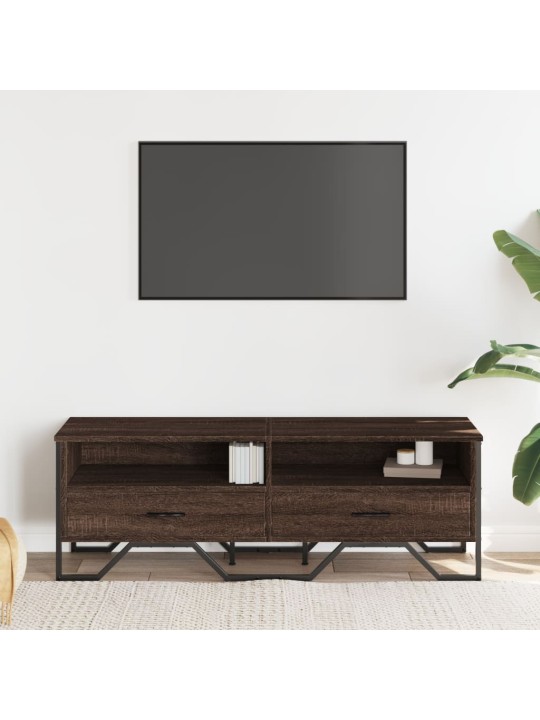 Tv skapītis, brūna ozolkoka, 122x34x41 cm, inženierijas koks
