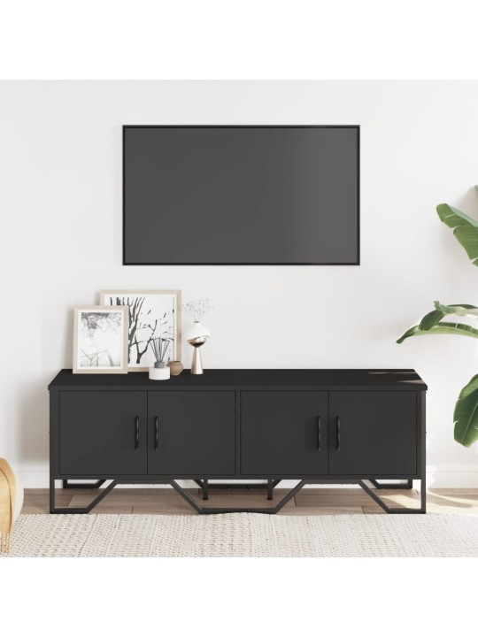 Tv skapītis, melns, 122x34x41 cm, inženierijas koks