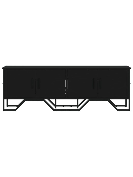 Tv skapītis, melns, 122x34x41 cm, inženierijas koks