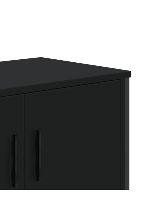 Tv skapītis, melns, 122x34x41 cm, inženierijas koks