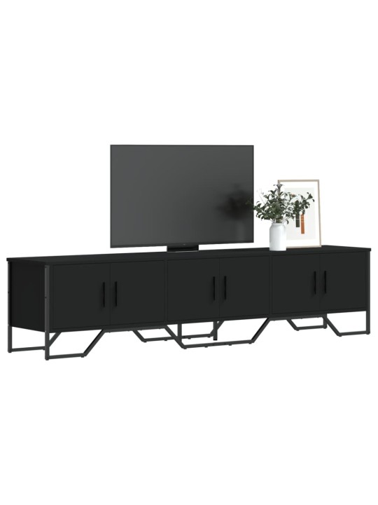 Tv plaukts, melns, 180x34x41 cm, inženierijas koks