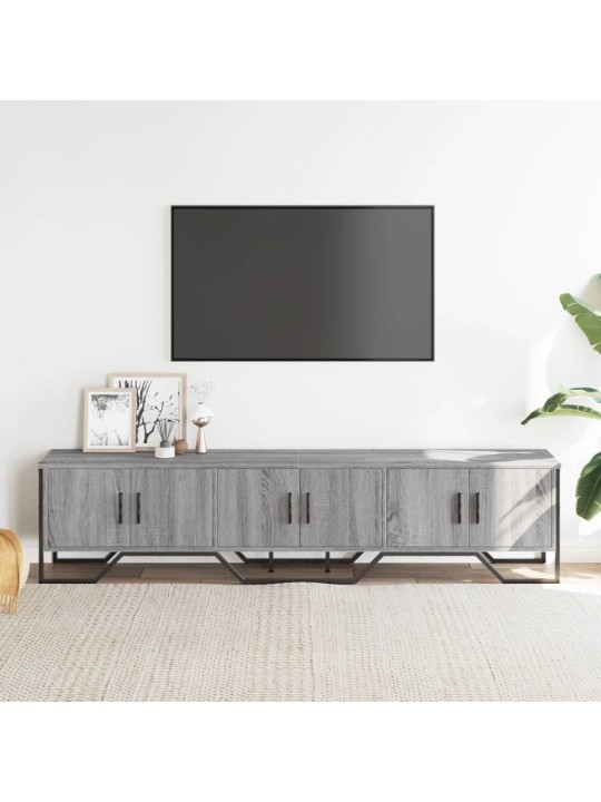 Tv skapītis, pelēka ozolkoka, 180x34x41 cm, inženierijas koks
