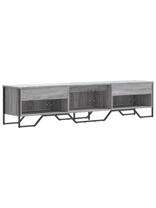 Tv skapītis, pelēka ozolkoka, 180x34x41 cm, inženierijas koks