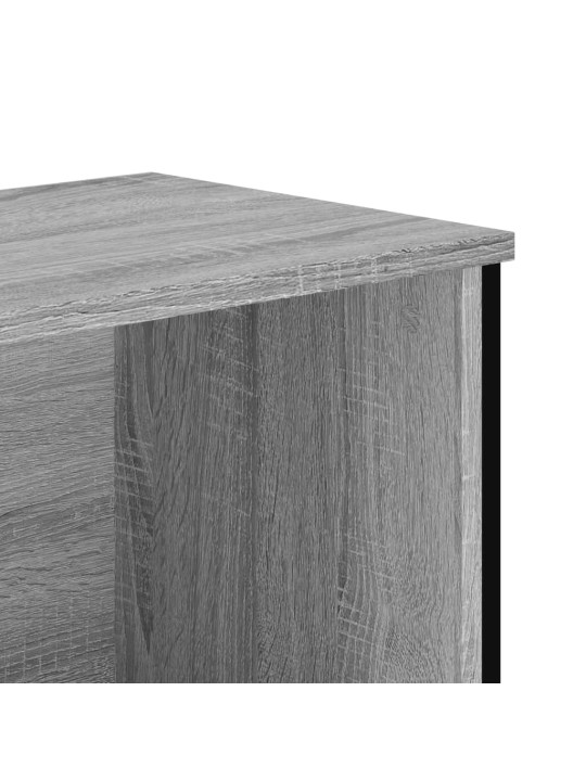 Grāmatplaukts, pelēka koka, 80x31x137,5 cm, inženierijas koks