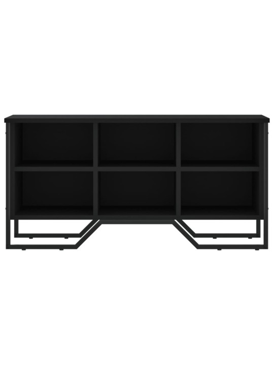 Apavu skapis, melns, 90x38x45,5 cm, inženierijas koks