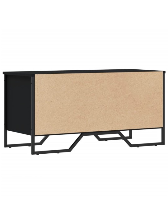 Apavu skapis, melns, 90x38x45,5 cm, inženierijas koks
