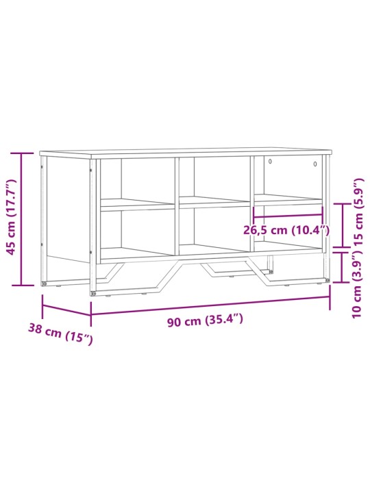 Apavu skapis, melns, 90x38x45,5 cm, inženierijas koks