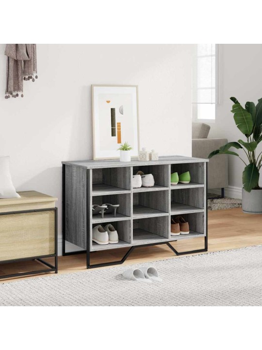 Apavu skapis, pelēka ozolkoka, 90x38x61,5 cm, inženierijas koks