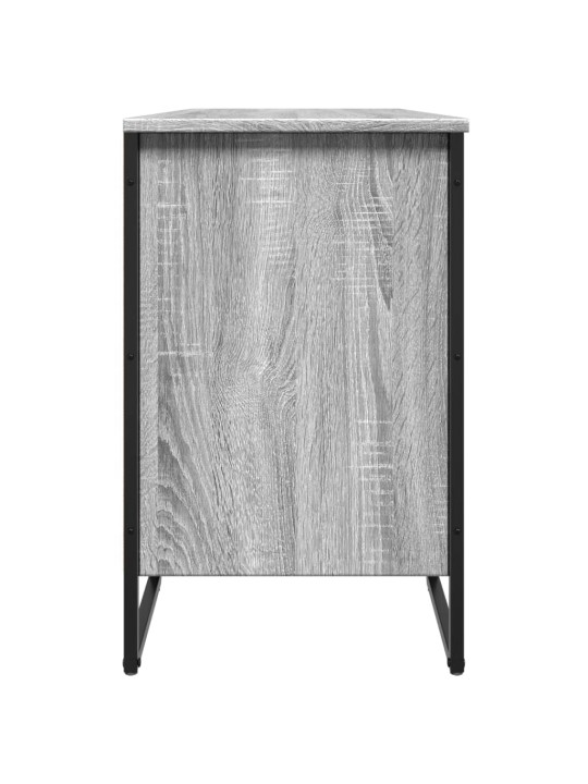 Apavu skapis, pelēka ozolkoka, 90x38x61,5 cm, inženierijas koks