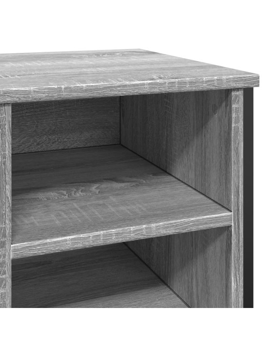 Apavu skapis, pelēka ozolkoka, 90x38x61,5 cm, inženierijas koks