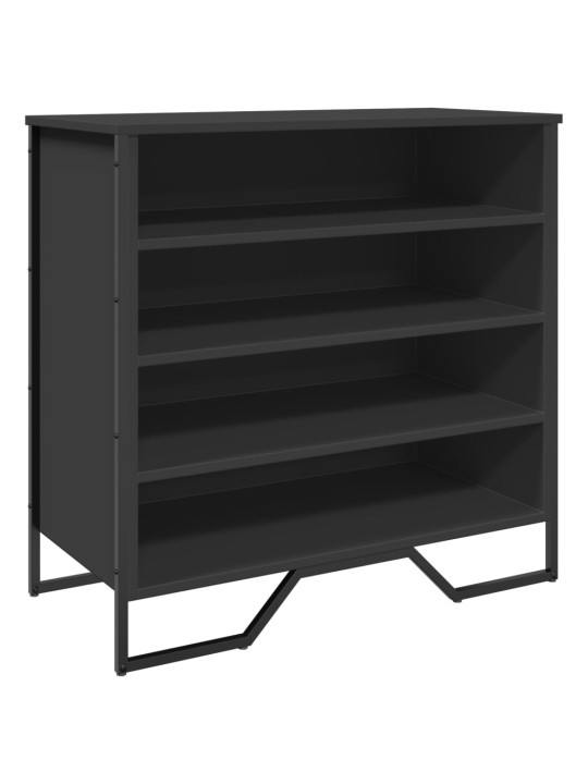 Apavu skapis, melns, 80x38x78 cm, inženierijas koks