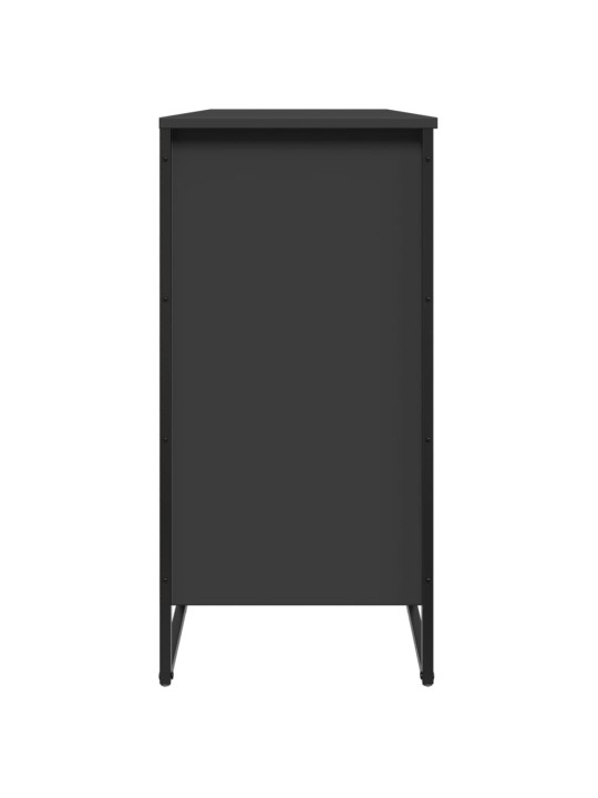 Apavu skapis, melns, 80x38x78 cm, inženierijas koks