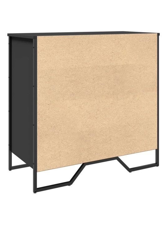 Apavu skapis, melns, 80x38x78 cm, inženierijas koks