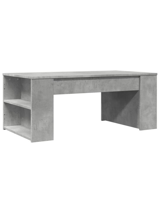 Kafijas galdiņš, betona pelēks, 102x55x42 cm, inženierijas koks