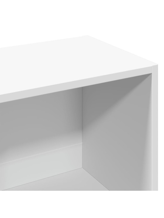 Grāmatu plaukts, balts, 57x28,5x174 cm, inženierijas koks