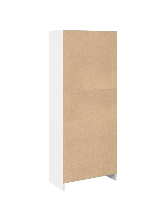 Grāmatu plaukts, balts, 57x28,5x141 cm, inženierijas koks