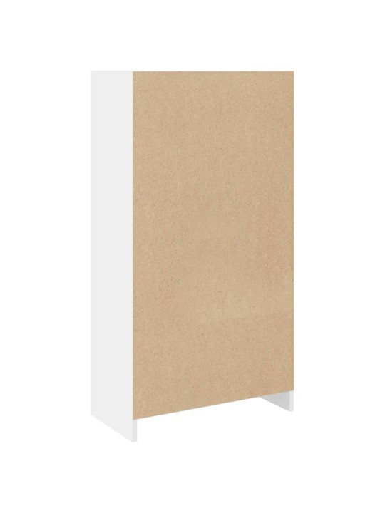 Grāmatu plaukts, balts, 57x28,5x107,5 cm, inženierijas koks