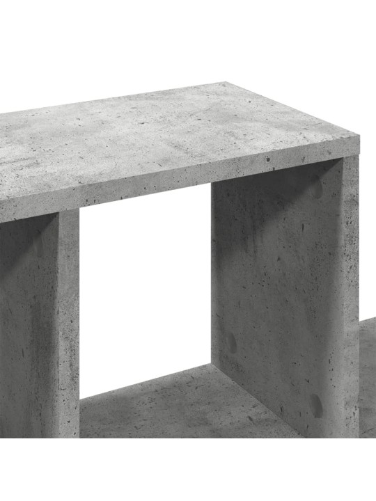 Sienas plaukts, betona pelēks, 100x20x53 cm, inženierijas koks