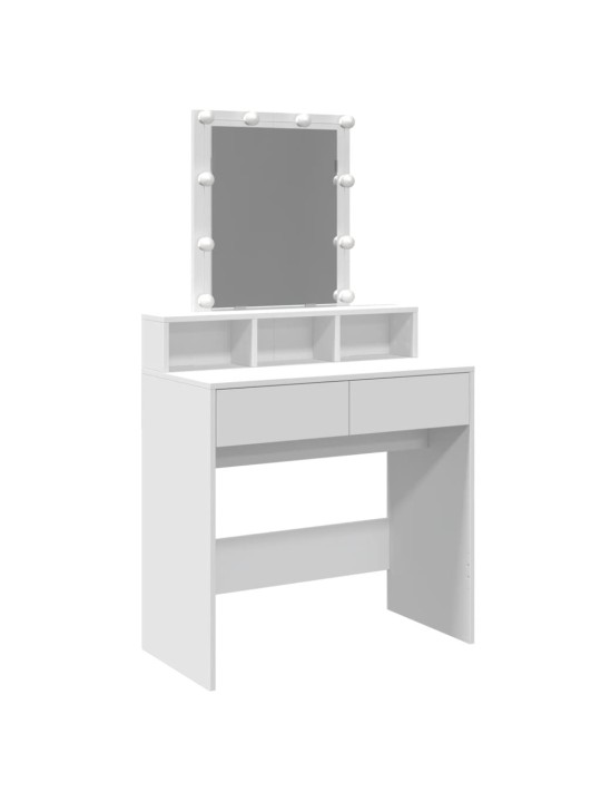Spoguļgaldiņš ar led, 80x41x144,5 cm, balts