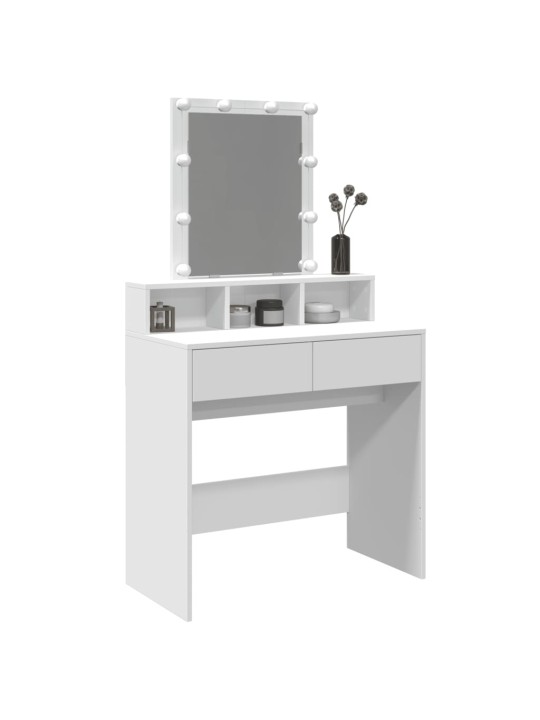 Spoguļgaldiņš ar led, 80x41x144,5 cm, balts