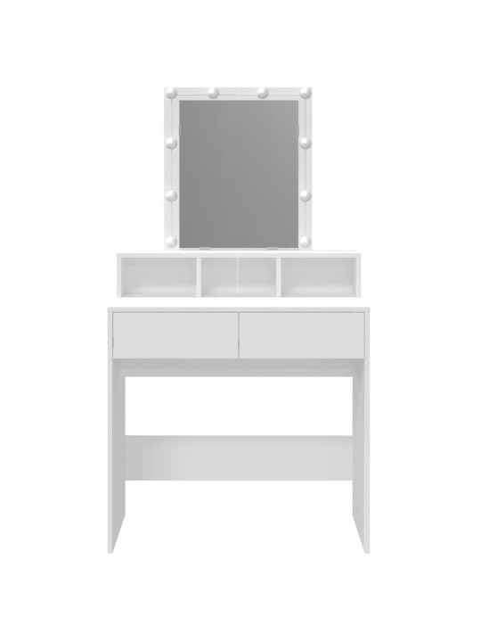 Spoguļgaldiņš ar led, 80x41x144,5 cm, balts