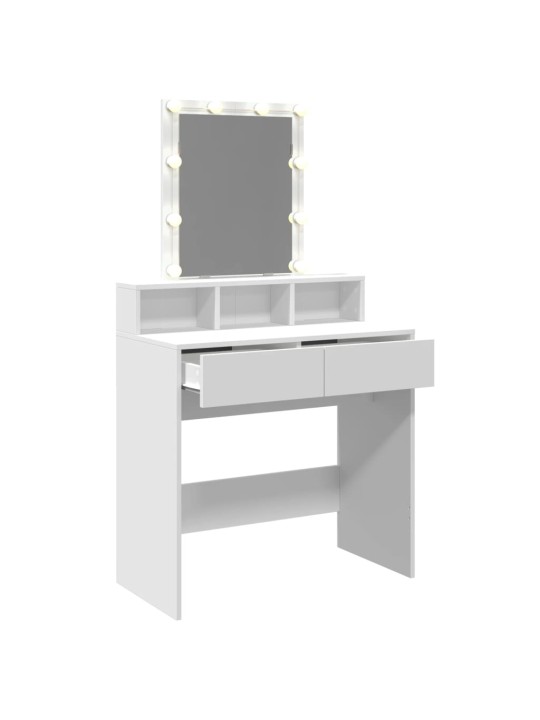 Spoguļgaldiņš ar led, 80x41x144,5 cm, balts