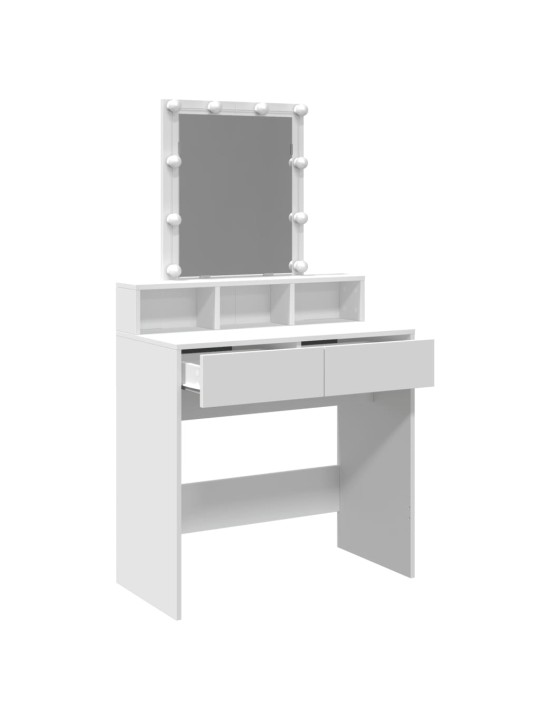 Spoguļgaldiņš ar led, 80x41x144,5 cm, balts