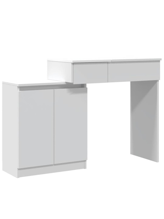 Spoguļgaldiņš ar led, 115x37x110,5 cm, balts