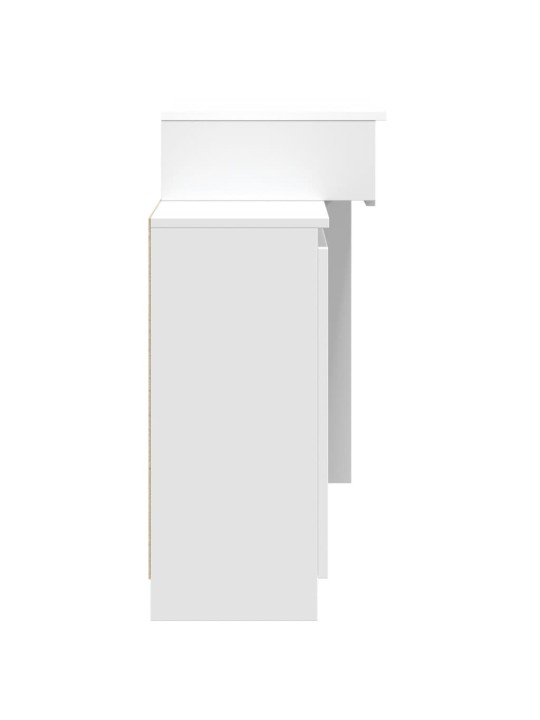 Spoguļgaldiņš ar led, 115x37x110,5 cm, balts