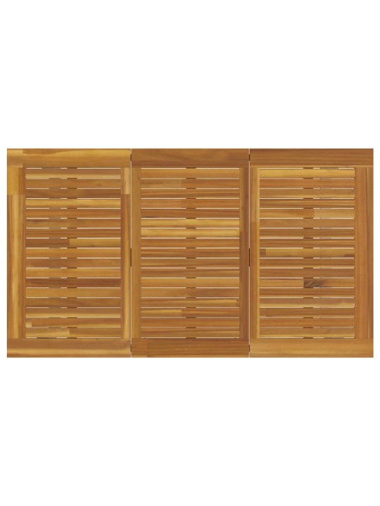 Dārza ēdamgalds 5 pcs pelēka un brūna 140 x 80 x 75 cm