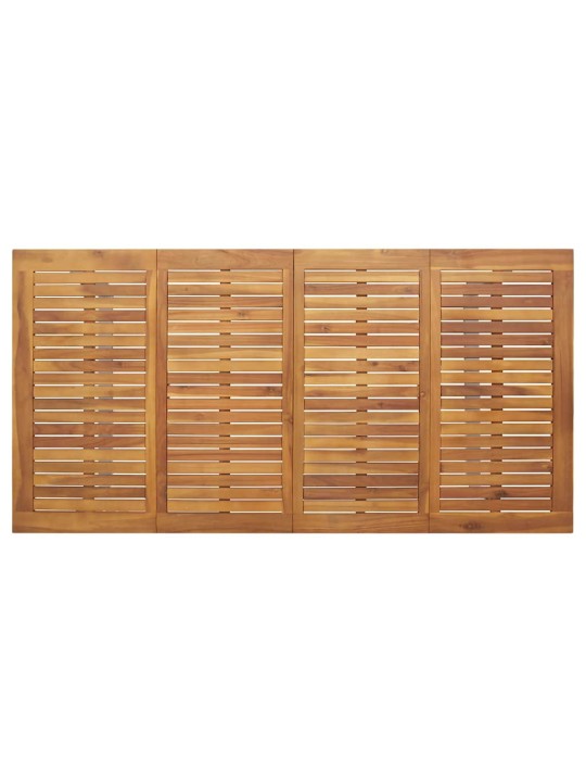 Dārza ēdamgalds 7 pcs pelēka un brūna 180 x 90 x 75 cm
