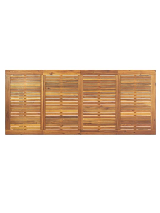 Dārza ēdamgalds 9 pcs pelēka un brūna 200 x 90 x 75 cm