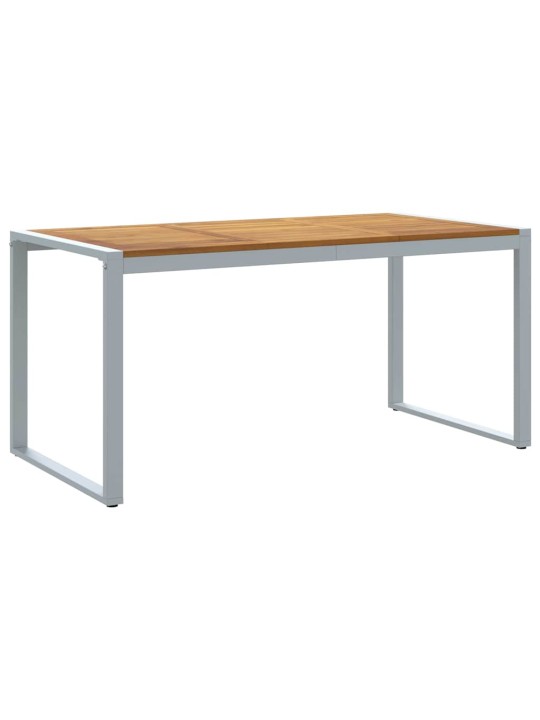 Dārza ēdamgalds 5 pcs pelēka un brūna 160 x 80 x 75 cm