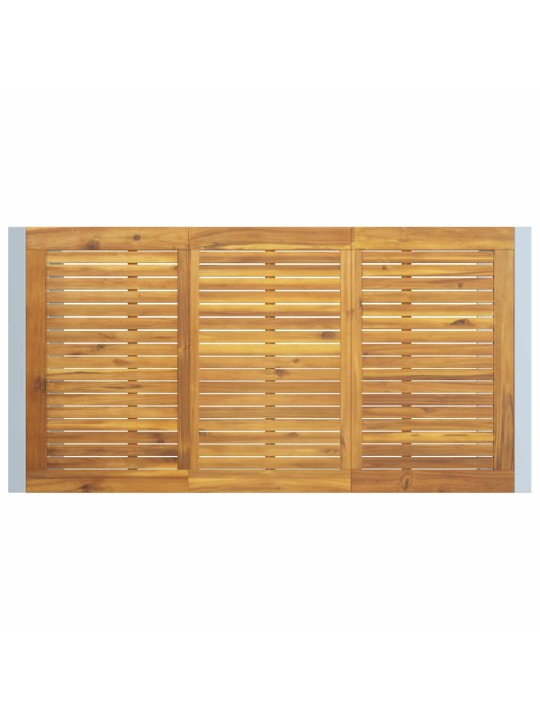 Dārza ēdamgalds 5 pcs pelēka un brūna 160 x 80 x 75 cm
