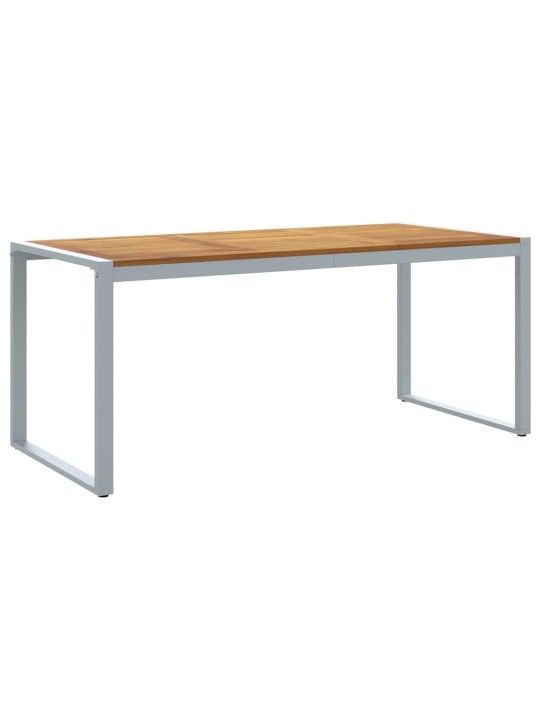 Dārza ēdamgalds 7 pcs pelēka un brūna 180 x 90 x 75 cm