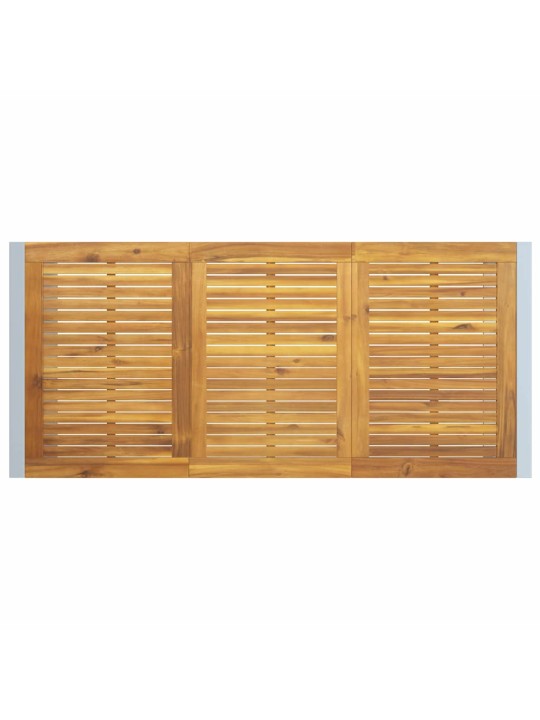 Dārza ēdamgalds 7 pcs pelēka un brūna 180 x 90 x 75 cm