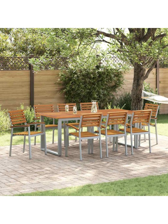 Dārza krēsls 8 pcs brūna 56 x 57 x 87cm akācijas masīvkoks
